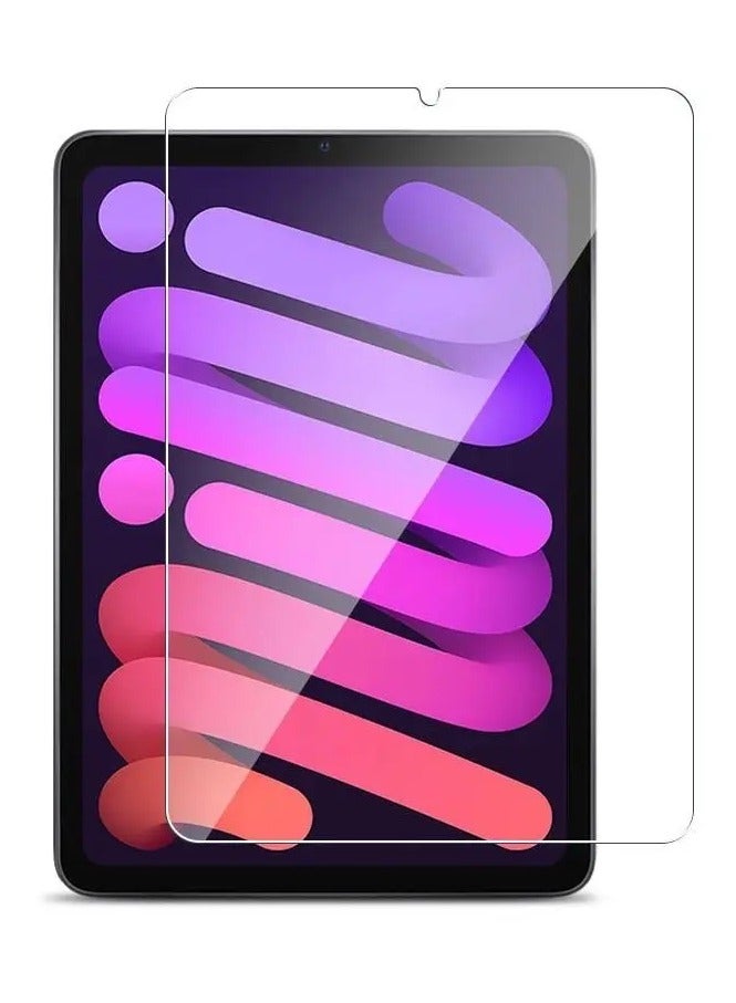 واقي شاشة مقوى لجهاز آيباد ميني 6 و7 من آبل | زجاج مقوى بدرجة صلابة 9H، سهل التركيب بدون فقاعات، تغطية كاملة ومقاومة للخدش، متوافق مع أغلفة الحماية - شفاف - Image 1